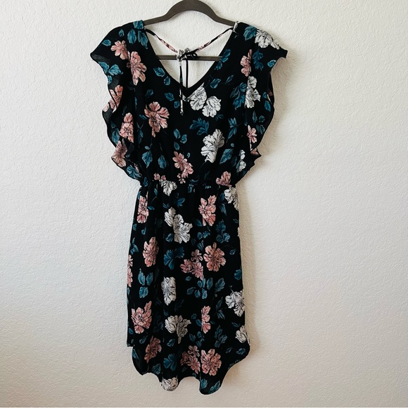 Black floral dress - Picture 3 of 6